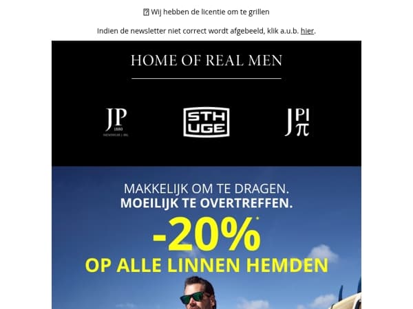 20% korting op linnen hemden ☀️  Boost je zomer 