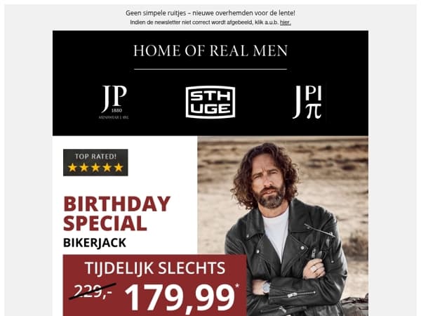 Laatste dag - bikerjack voor een verjaardagsprijs