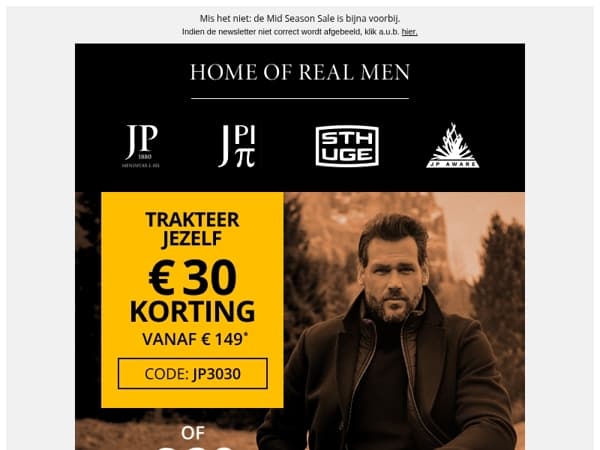 Trakteer jezelf op € 30 of € 20 korting - Shop nu!