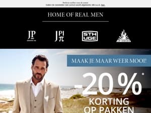 Aankleden! -20% op pakken