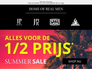 Alles voor de 1/2 prijs