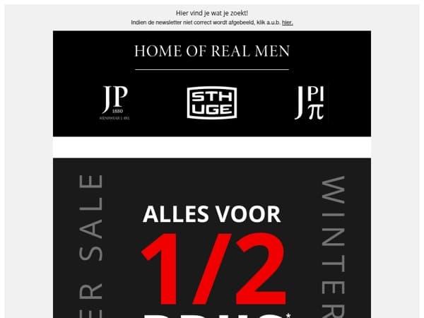 Onovertroffen: Halve prijs in de SALE 🔥