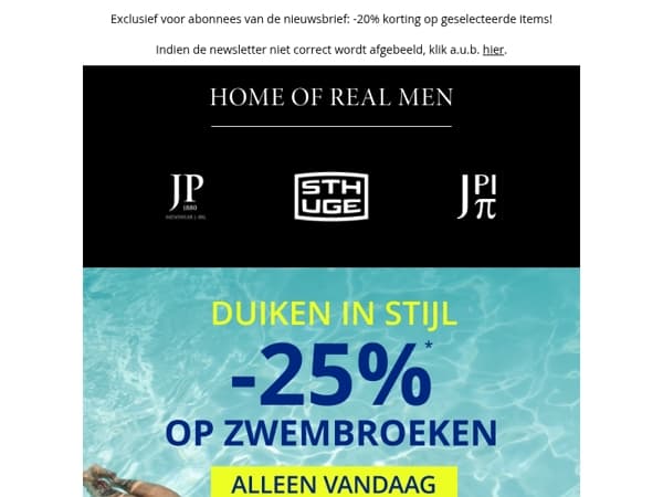 Duiken in stijl ☀️ - 25% korting op zwembroeken