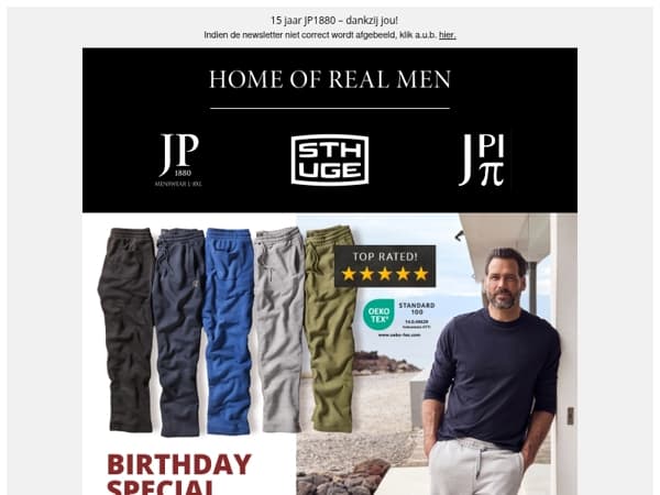 Joggingbroek slechts € 29,99 🎂 Birthday Special