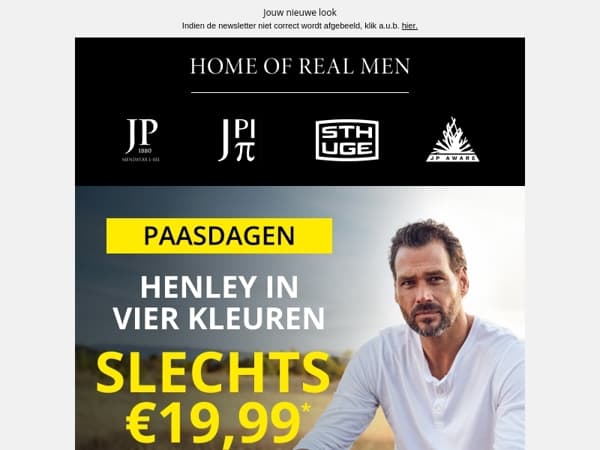 €19,99 voor basic Henley 💥