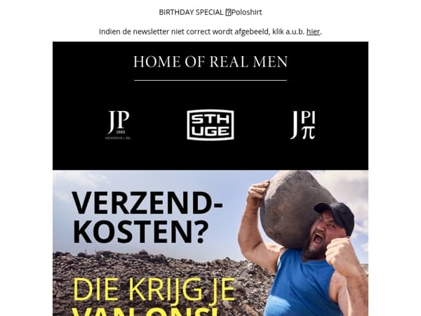Verzendkosten? Die nemen wij voor onze rekening.