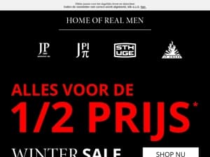 Onze traktatie: 50% korting op de sale  🔥