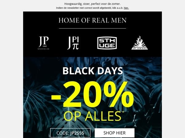 Ongelooflijk, maar waar! 20% korting op alles