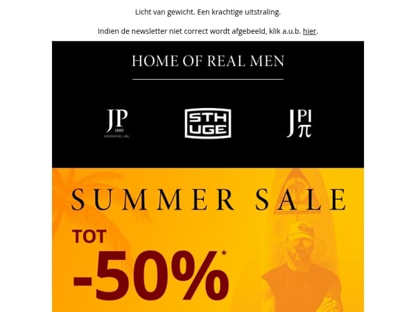 Tot -50% in Summer Sale 🔥 Wolken aan de hemel, hoogtepunten in de winkel.