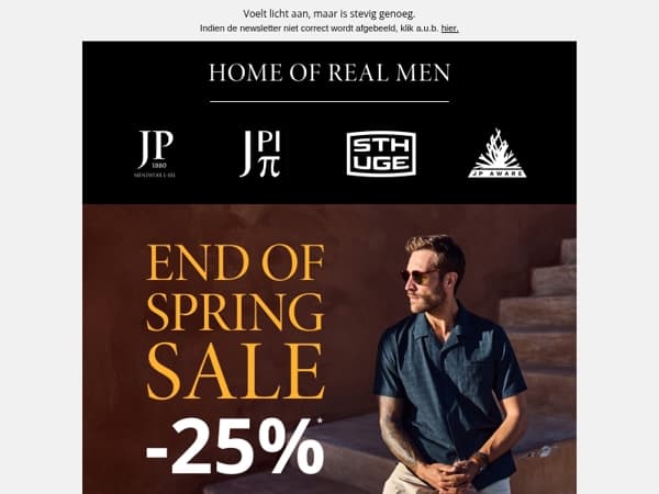 -25% bij de End of Spring Sale