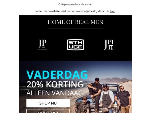 We vieren onze vaders 🎁 -20% korting wacht op je