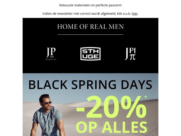 Black Spring Days ⚡ - 20% op ALLES
