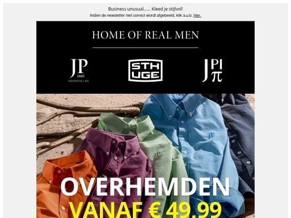 Overhemden vanaf €49,99 👔 Refresh your style!