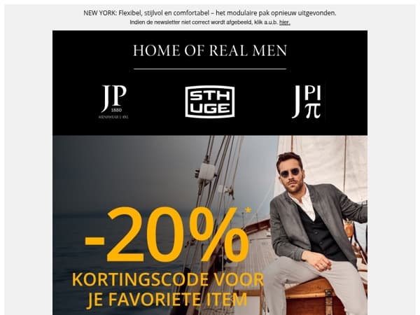 Jouw keuze, onze deal: 20% korting op een item naar keuze!