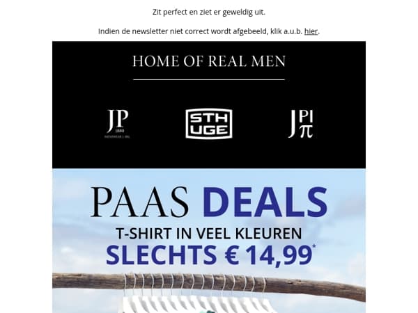 Paas Deals 🐣 T-shirt in veel kleuren slechts € 14,99