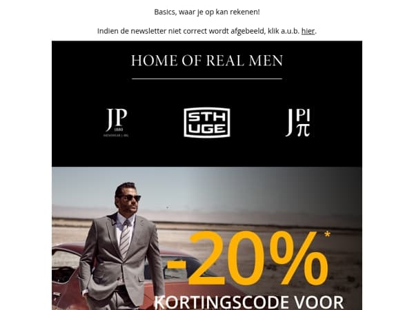 Jouw keuze, onze deal: 20% korting op een item naar keuze!