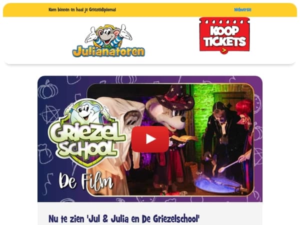 🎃Nieuwe Halloweenfilm 'Jul & Julia en De Griezelschool'!