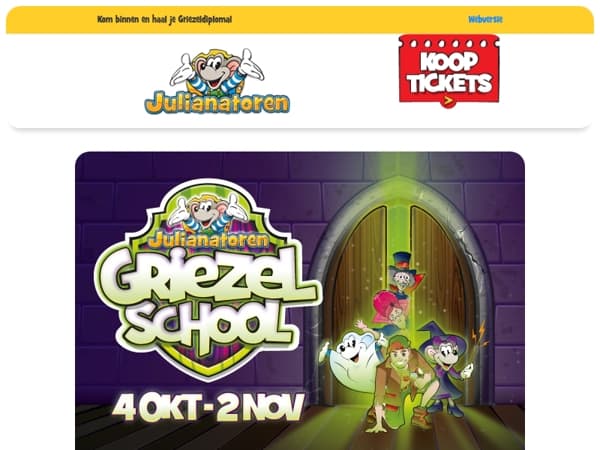 🎃 Tijdens Halloween opent De Griezelschool haar poorten!