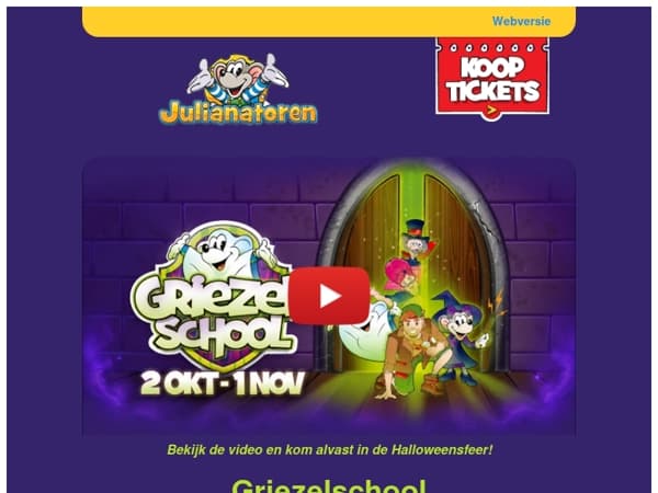 🎃 Herfstvakantie? Kom griezelen in de Griezelschool!
