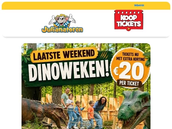 Dinoweken-tickets voor maar €20!