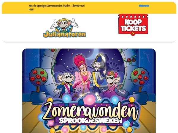 👑 Sprookjes Zomeravonden: Rapunzel, Hans & Grietje, Assepoester ...