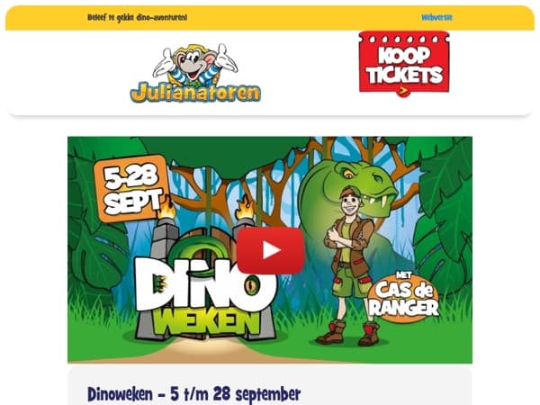 🦖 Dinoweken 5 t/m 28 september