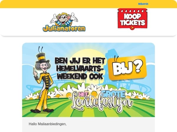 Ben jij er het Hemelvaartsweekend bij? 🐝