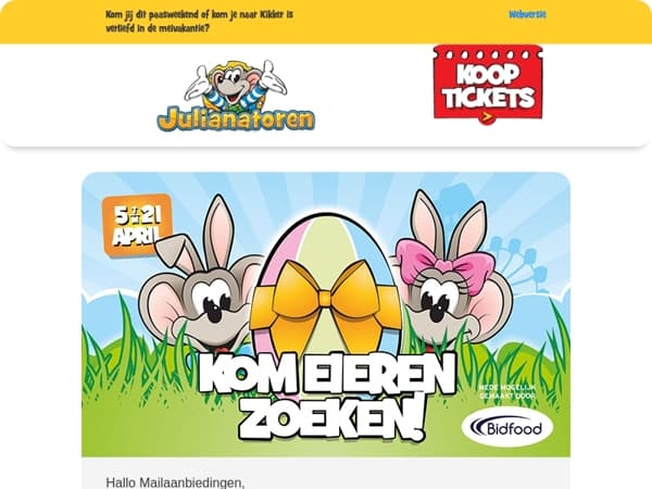 🐣 Kom dit paasweekend eieren zoeken met Jul & Julia!