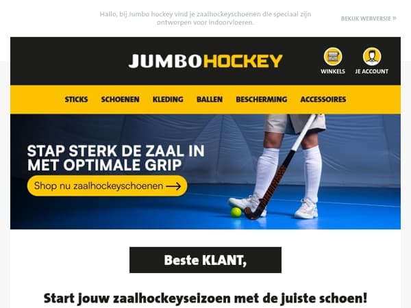 Start jouw zaalhockeyseizoen met de juiste schoen