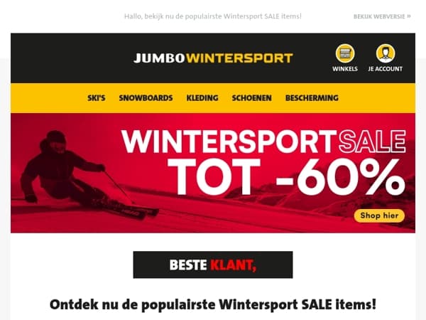 Ontdek nu de populairste Wintersport SALE items!