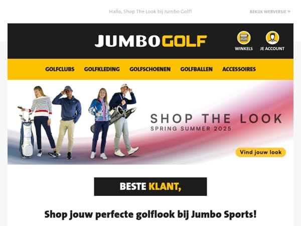 Shop jouw perfecte golflook bij Jumbo Sports!