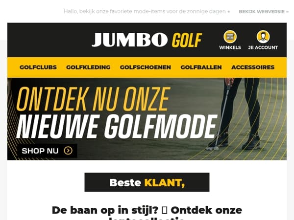 De baan op in stijl? ⛳️ Ontdek onze lentecollectie 