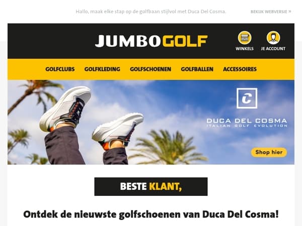 Ontdek de nieuwste golfschoenen van Duca Del Cosma!