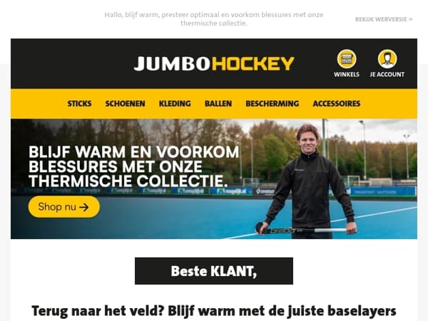 Terug naar het veld? Blijf warm met de juiste baselayers