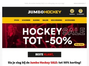 Sla je slag bij de Jumbo Hockey SALE: tot 50% korting!