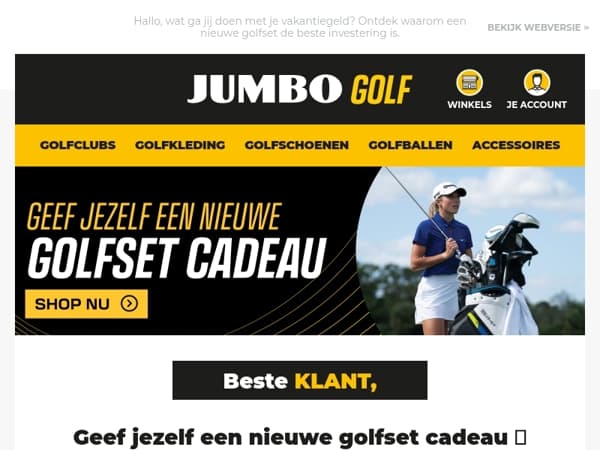Geef jezelf een nieuwe golfset cadeau 🎁