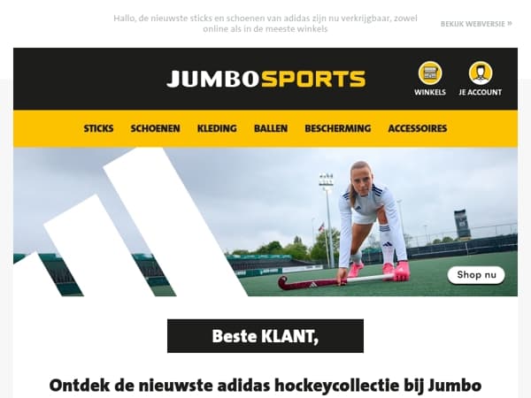 Ontdek de nieuwste adidas hockeycollectie bij Jumbo Hockey