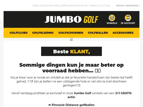2+1 GRATIS op ballen en handschoentjes