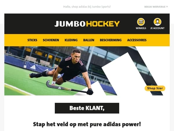 Stap het veld op met pure adidas power!