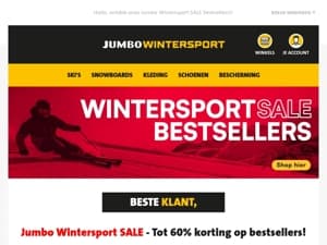 Jumbo Wintersport SALE - Tot 60% korting op bestsellers!