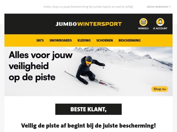Veilig de piste af begint bij de juiste bescherming!