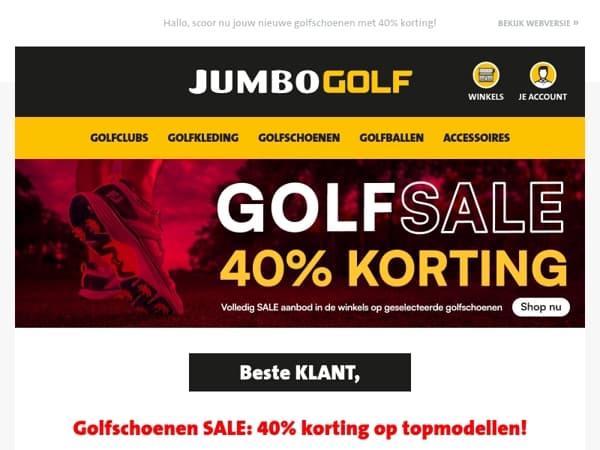 Golfschoenen SALE: 40% korting op topmodellen!