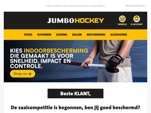 De zaalcompetitie is begonnen, ben jij goed beschermd?