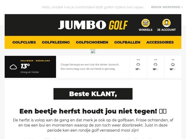 Herfst op de baan? Dat is Golfweer! 🍁