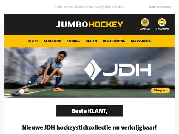 Nieuwe JDH hockeystickcollectie nu verkrijgbaar!