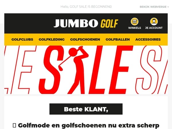 Golfmode en golfschoenen nu extra scherp geprijsd 🚨