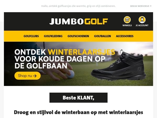 Droog en stijlvol de golfbaan op met winterlaarsjes