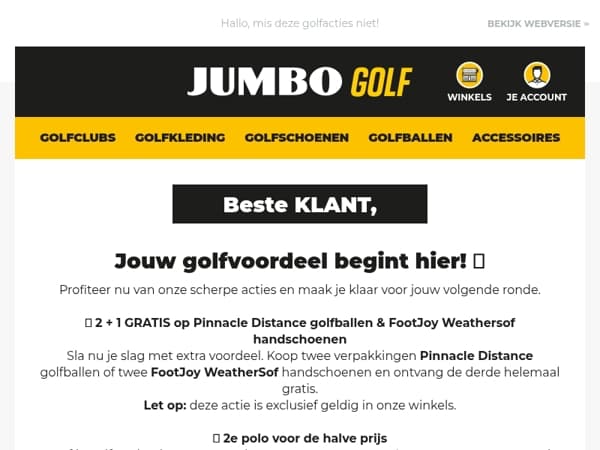 Jouw golfvoordeel begint hier! ⛳