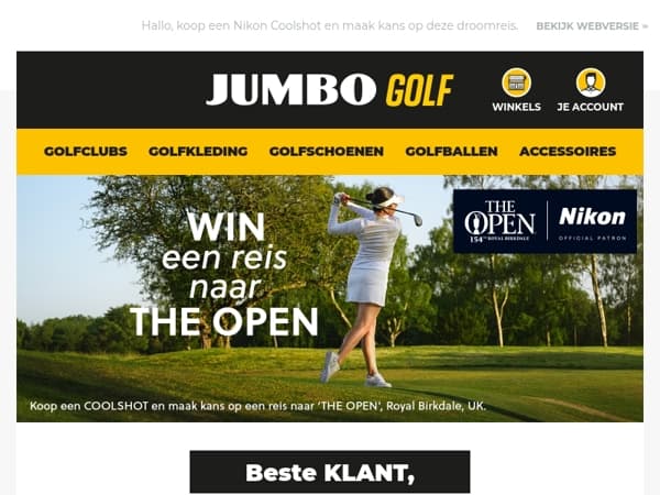 Win een compleet verzorgde reis naar The Open! 🏆⛳️
