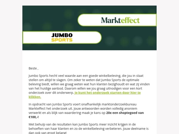 Geef je mening en maak kans op €100 shoptegoed!